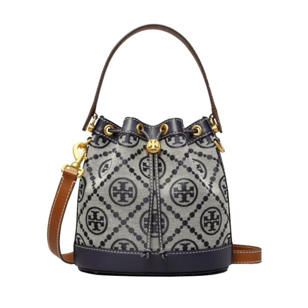 TORY BURCH T Monogram Jacquard Bucket Bag